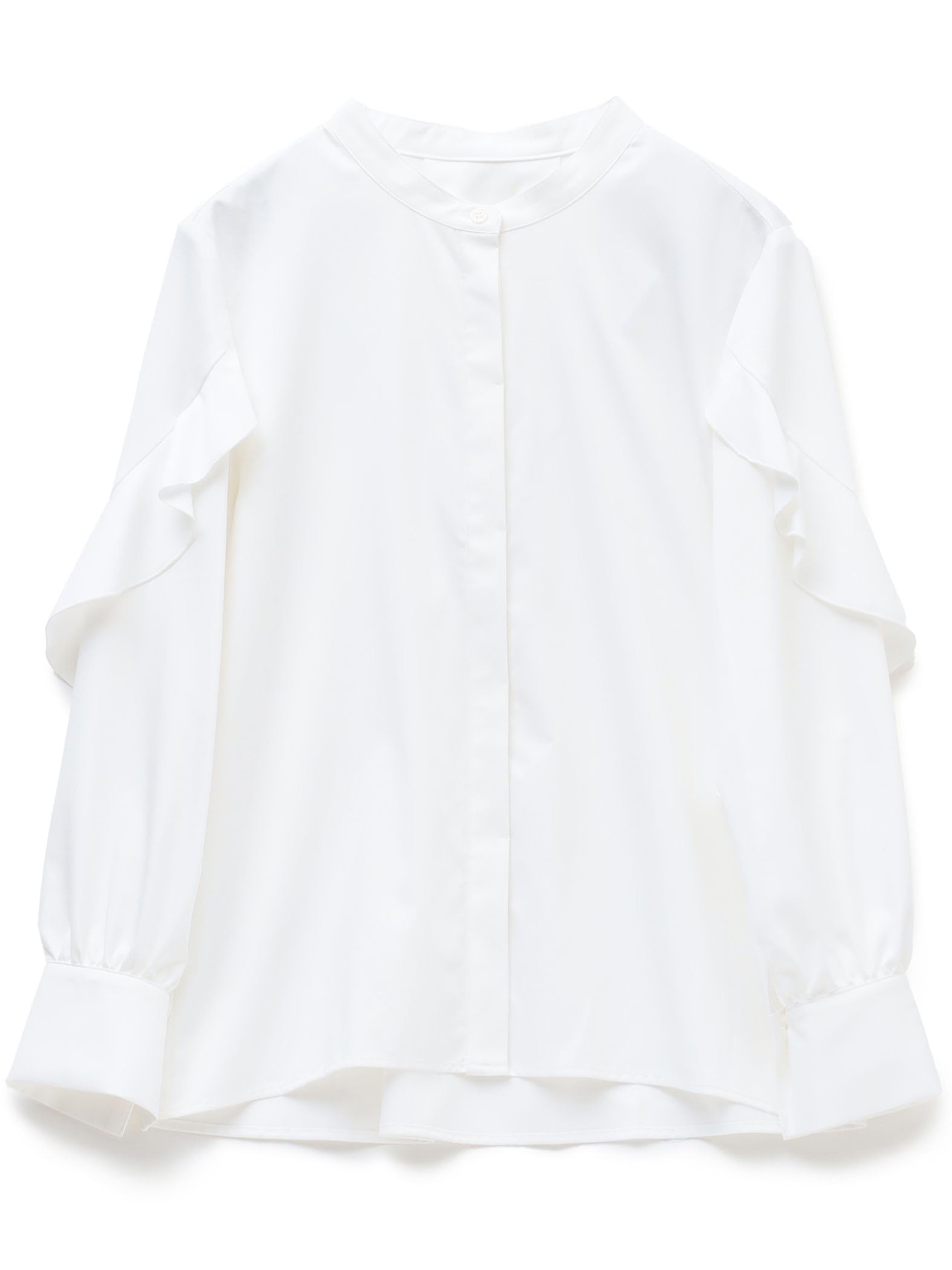 

B:MING LIFE STORE by BEAMS Women s Ruffle Sleeve Blouse (S-L) White, Size L