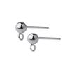 Tingxiang S925 Sterling Silver Open Jump Rings Beaded Earring Parts and Accessories