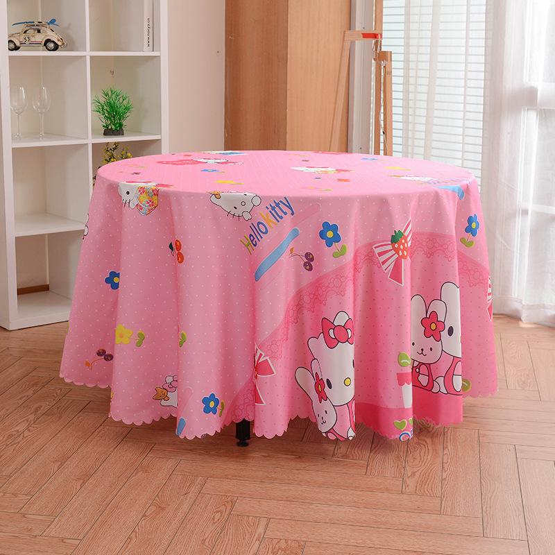 Hotel Tablecloth Children'S Birthday Party Cartoon Doraemon Robot Cat Tablecloth Animation Round Restaurant Tablecloth