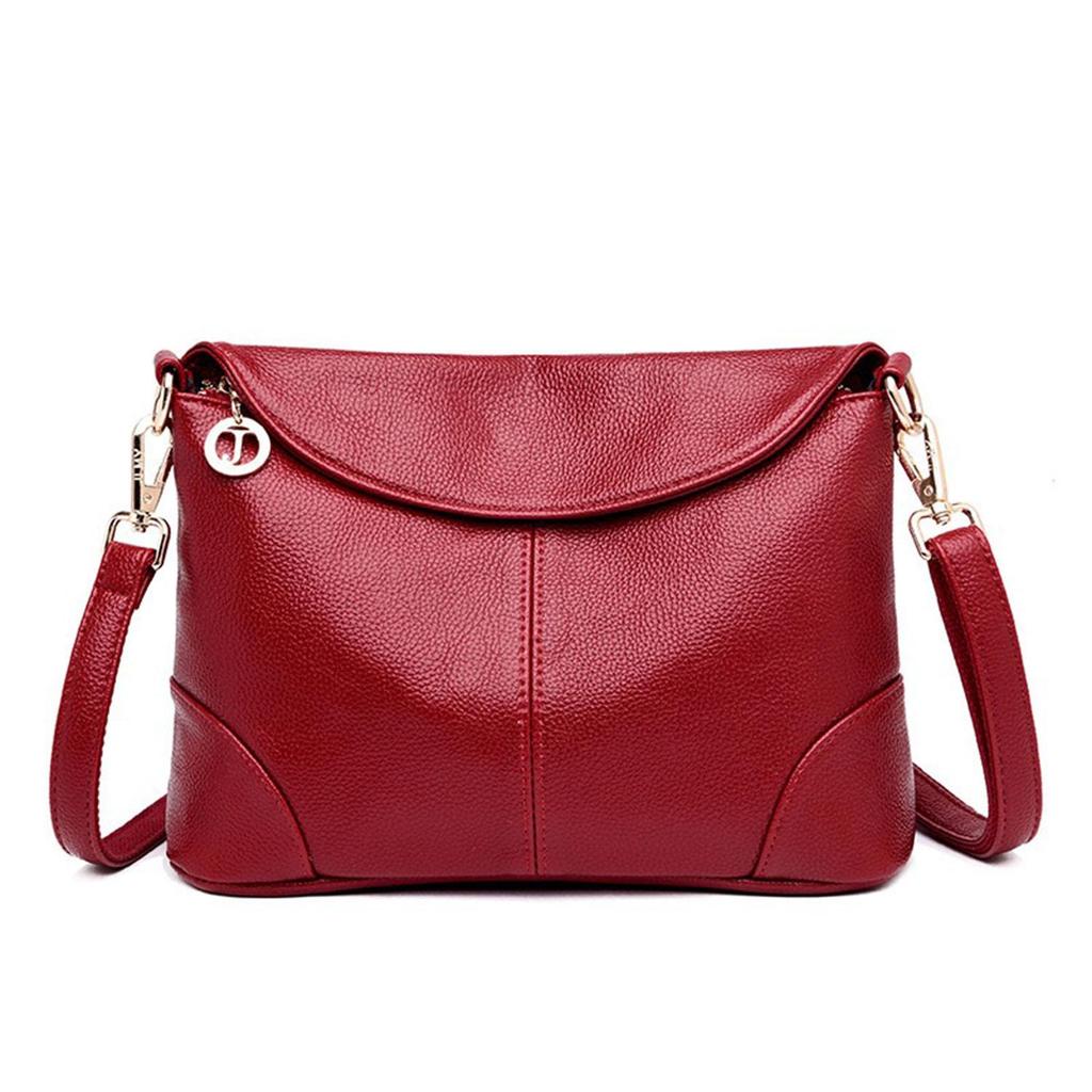 Women's Fashion Cross Shoulder Bag Mom Soft Leather Small Square Bag Crossbody Bag