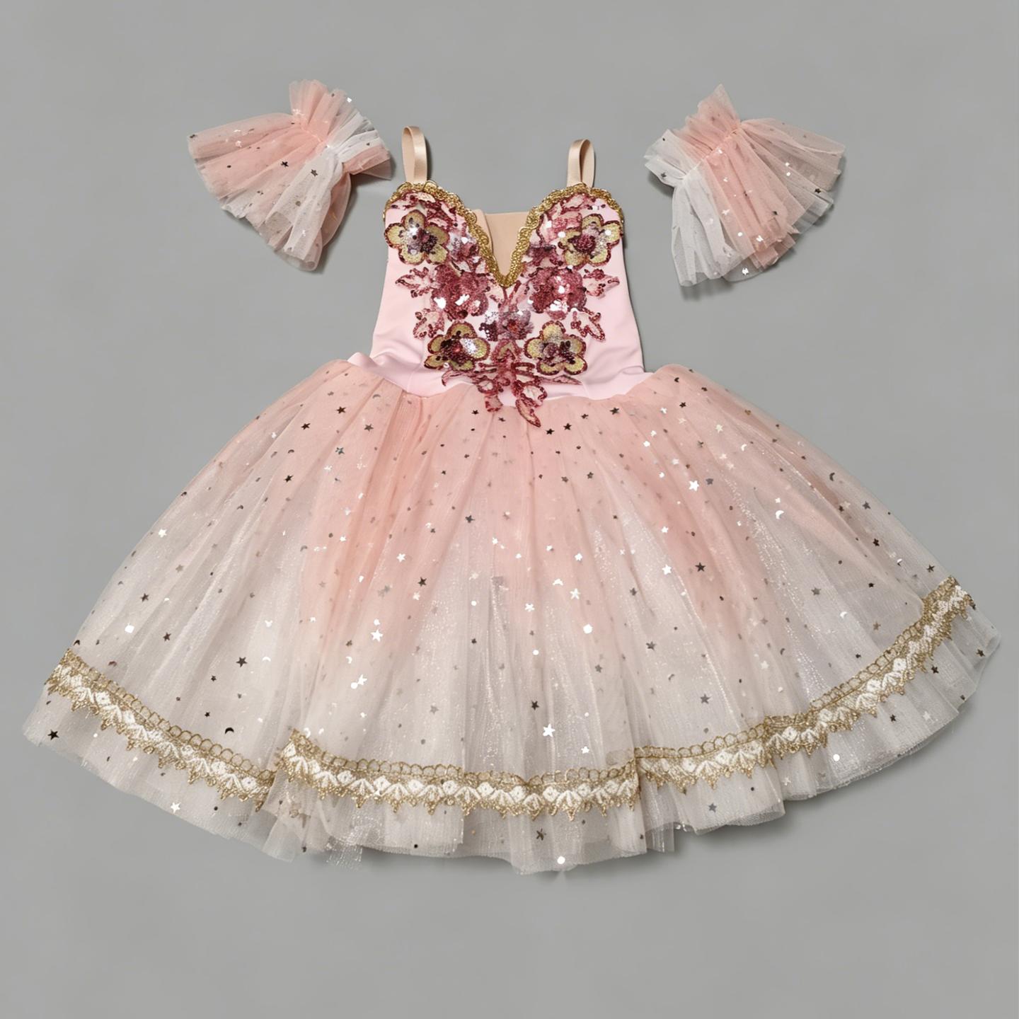 Professional children s ballet dress performance outfit, pink children s princess dress clothing, Swan Lake stage performance 110