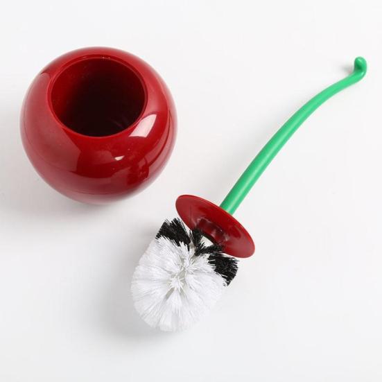 Lovely Cherry Shaped Toilet Brush Lavatory Cleaning Tool Bathroom Home Accessory