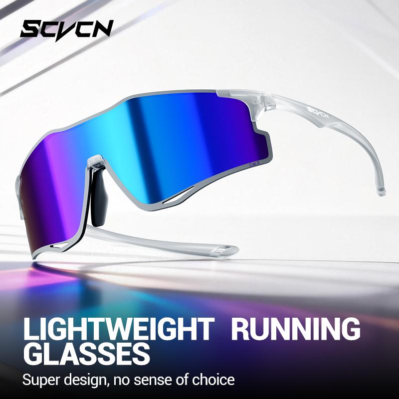 SCVCN Color Photochromic Cycling Sunglasses for Man Running Outdoor Sports Bike Glasses MTB Glasses Eyewear Bicycle Goggles 2026