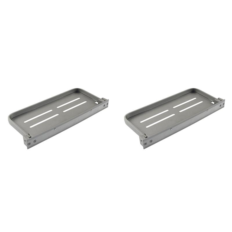 NYTT-2X Husbils Vikbar Hylla Utrymmesbesparande Organizer Aluminium Väggförvaringsställ Husbils Flytande Hylla Lätt att Installera Biltillbehör