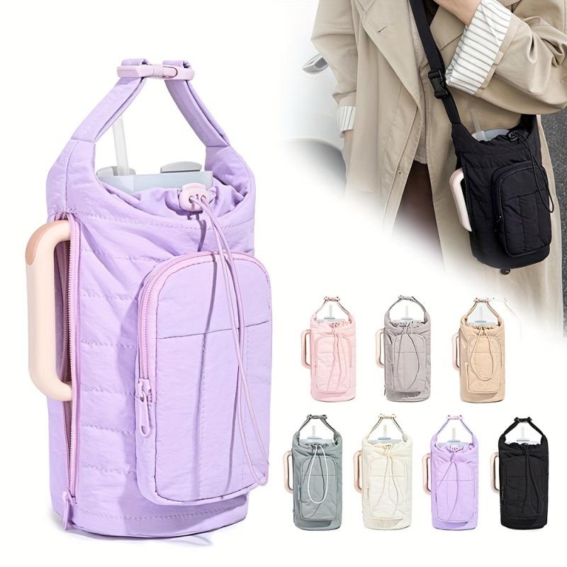 Outdoor Sports Kettle Bag Portable Large Capacity Crossbody Water Cup Bag Travel Cup Cover For Hiking Camping Mobile Phone Bag