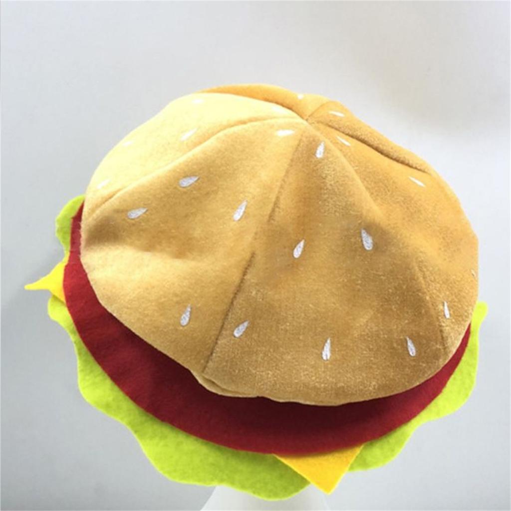 Funny Burger Hat Cute Cartoon Simulation Burger Food Hat Instagram Internet Burger Hat