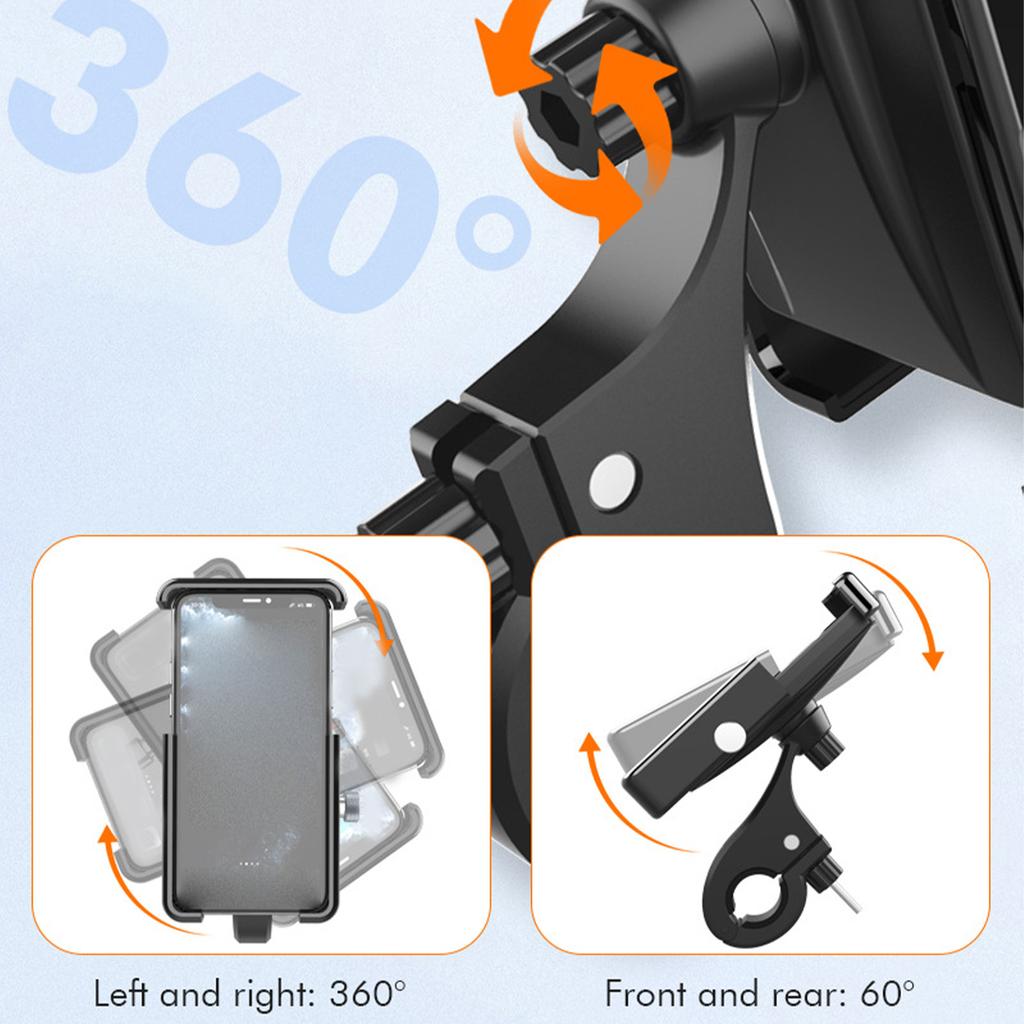 Bike Phone Mount Professional 360 Degree Rotation Adjustable Motorcycle Mobile Phone Stand for Bicycle Electric Scooter