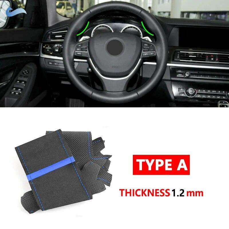 Pentru BMW Seria 5 6 7 F10 F07 F11 2009-2017 F12 F13 2011-2017 F01 F02 2008-2015 Capac interior al volanului mașinii Trim din piele de căprioară