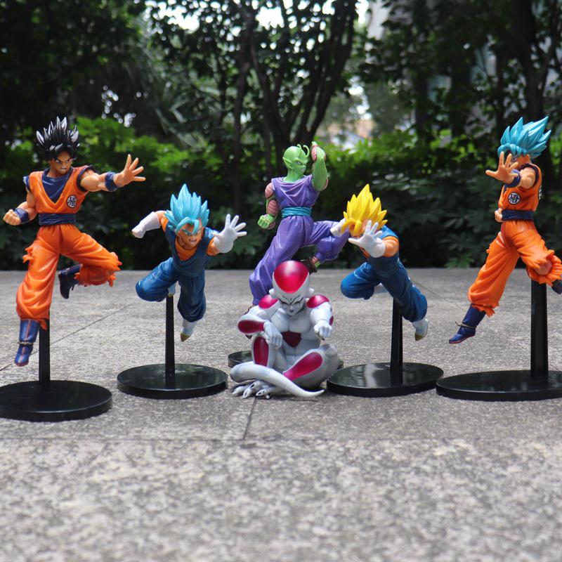 Dragon Ball Super Warrior Series Action Figures: Frieza, Goku, Gogeta, Krillin, Trunks Boxed Set