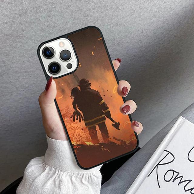 

Firefighter Heroes Fireman Phone Case Cover For iPhone 17 Air 16 15 14 plus 12 13 pro max coque Shell Fundas iPhone 13pro max