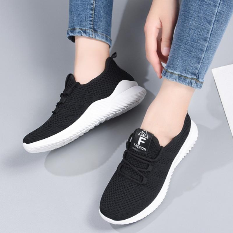 Women Fly Woven Mesh Running Shoes, Lightweight Breathable Casual Sneakers