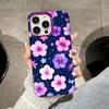 Flowers Art Purple Translucent Mobile Phone Case For IPhone 17 16 E 15 14 13 12 11 Pro Max 14 15 Plus 17 Air Colorful Hard Cover