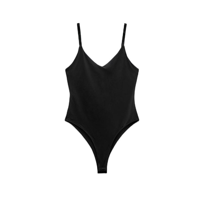 Spring New Arrival Fashion Wind Sexy Camisole Pure Color Bottoming Vest Nylon Jumpsuit 5039322