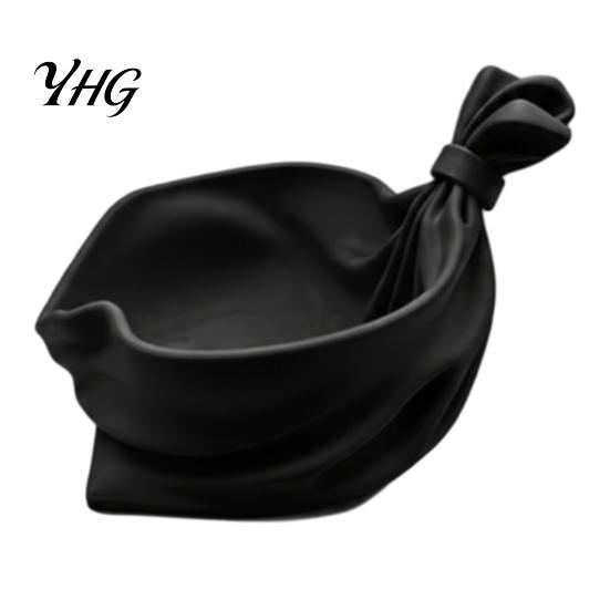 3D Printed Pleated Dish Gift Bag Shaped Storage Tray, Catchall Bowl for Candy, Reusable PLA Tray Festive Table Centerpiece Entryway Shelf, Xmas