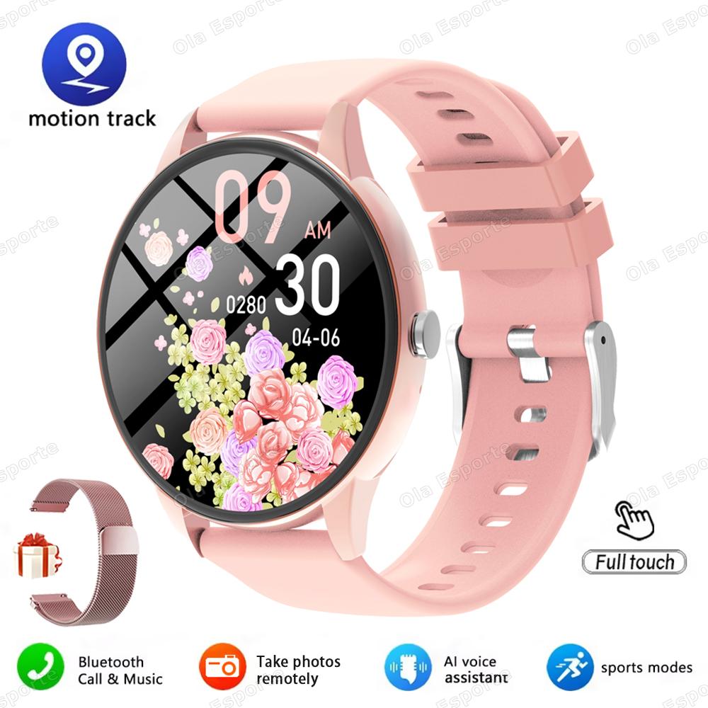 New Women SmartWatch Bluetooth Call Lady Watches Sports Waterproof Heart Rate Sleep Monitor Smart Watch Women Present Gifts