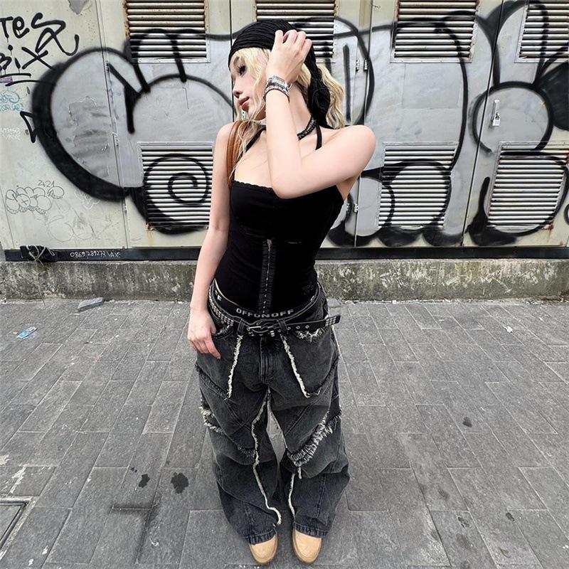European and American style summer new models neck wrap chest thin Spice girl slim sleeveless versatile solid color suspender woman