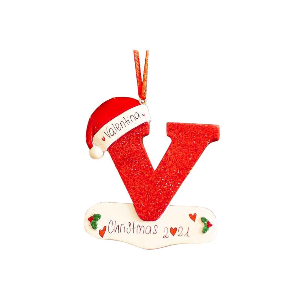 Acrylic A-Z Christmas Letter Pendant Christmas Decorations for Home Cristmas Tree Ornaments Navidad Gifts New Year