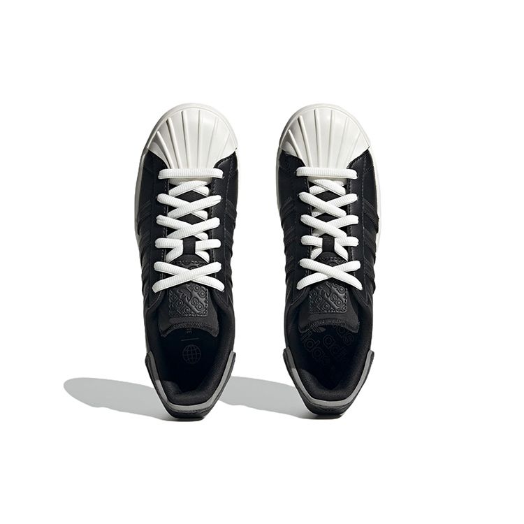 Adidas Originals Superstar Leather Comfortable Trendy Low-Top Sneakers Unisex Sneakers Black IG4803