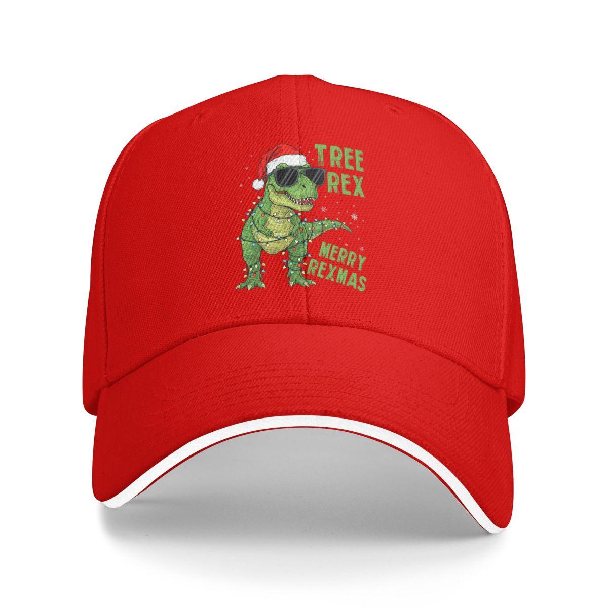 

Baseball Caps Funny Christmas Tree REX Dinosaur Tyrannosaurus T-Rex Funny Trendy Casquette Unisex Women Outdoor Summer Caps One Size