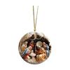 Painted Jesus Nativity Christmas Tree Pendant 2d Acrylic Keepsake Religious Ornament Creative Decoration Prayer Xmas Party