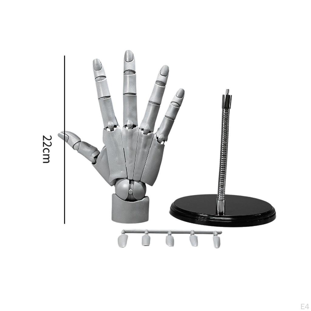 Flexible Hand Model Joints Moveable Fingers Ring Holder Home Decor Artists Manikin
