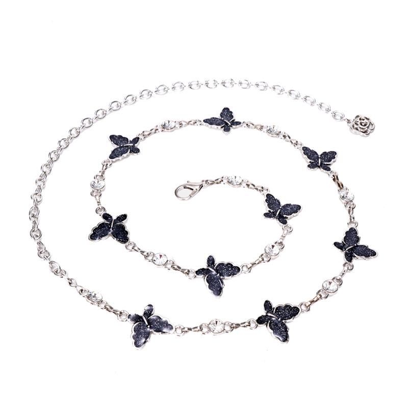 Dripping Butterfly Pendant Waist Chain Sweet Fashion Versatile Necklace Light Luxury Premium Exquisite Temperament Waist Jewelry Women