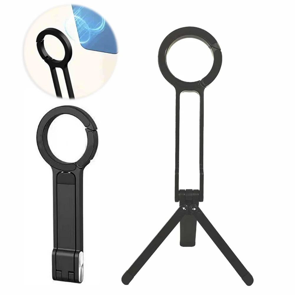 Magsafe Dual-sided Magnetic Phone Tripod Stand Foldable Desk Mount Phone Handle Holder for iPhone Smartphones Selfie Outdoor Travel Vlog LiveStreaming