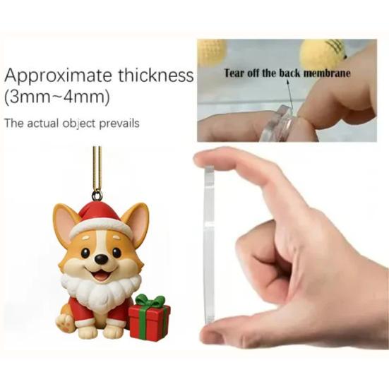 Corgi Christmas Advent Calendar 2025 24 Days Countdown Calendar Acrylic Corgi Themed Ornaments Holiday Gifts for Dog Lovers