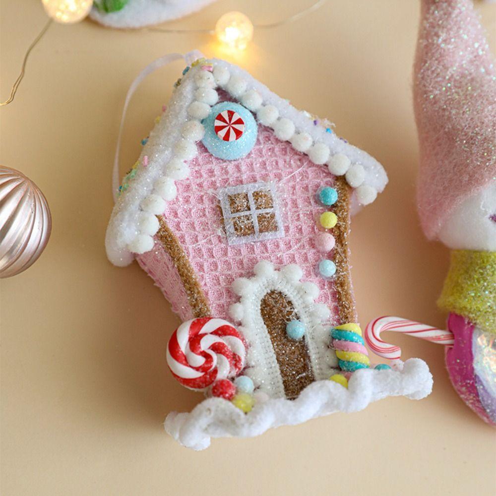 Cute Christmas Ice Cream Pendant Pink DIY Snowman Pony Ornaments Elegant Foam Christmas Tree Hanging Decoration