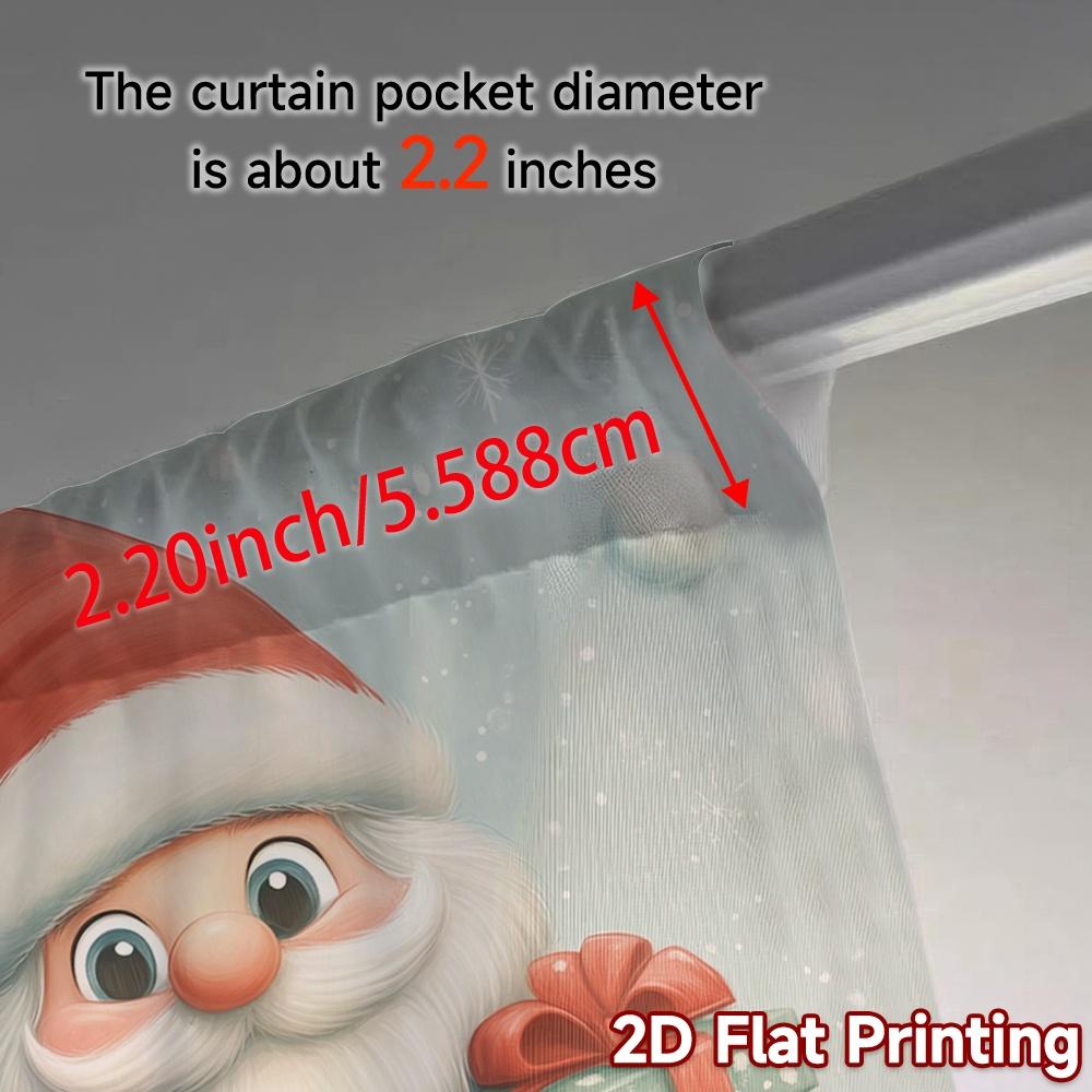 2pcs,Curtains Cute Santa Claus Presents Snow (2) Light Filtering Chic Curtains Versatile Polyester Curtains Home Decor Use for