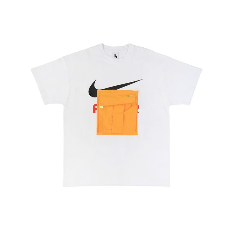 

Nike Pocket Large Logo Sport Casual Short Sleeve T-Shirt Men Tops White CD6370-100