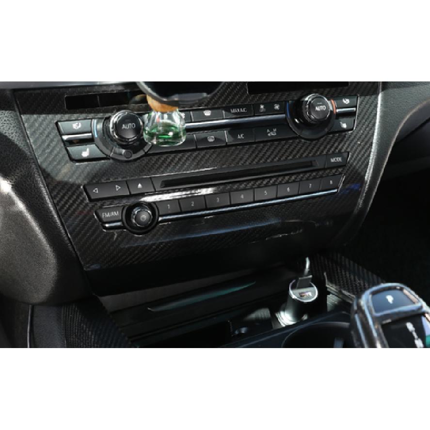 For BMW X5 X6 F15 F16 2014-2018 Dry Carbon Fiber Console AC Switch Panel Trim