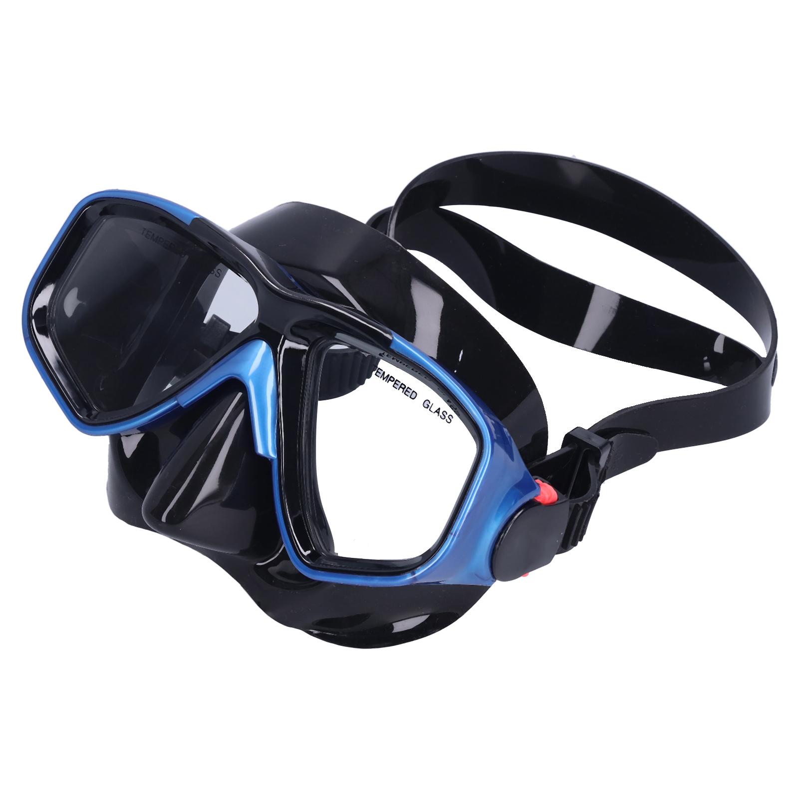 

Snorkeling AntiFog Goggles Set Diving Glasses with Full Dry Snorkel for Kids Adults(Blue GogglesSnorkel )