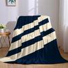 Navy Diagonal Stripe Flannel Blanket Warm Soft Halloween Christmas Couch Warm Cozy Decorative Decor Gift For All Season