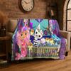 Cartoon Gabby Dollhouse Girl Flannel Blanket Soft Warm Throw Blanket for Bedroom Living Room Bed Travel Camping Picnic Kid