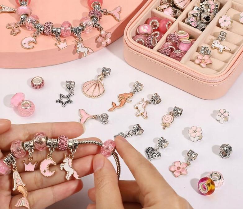 KIT FOR MAKING BRACELETS FROM CHARMS JEWELRY - 66 Pcs.