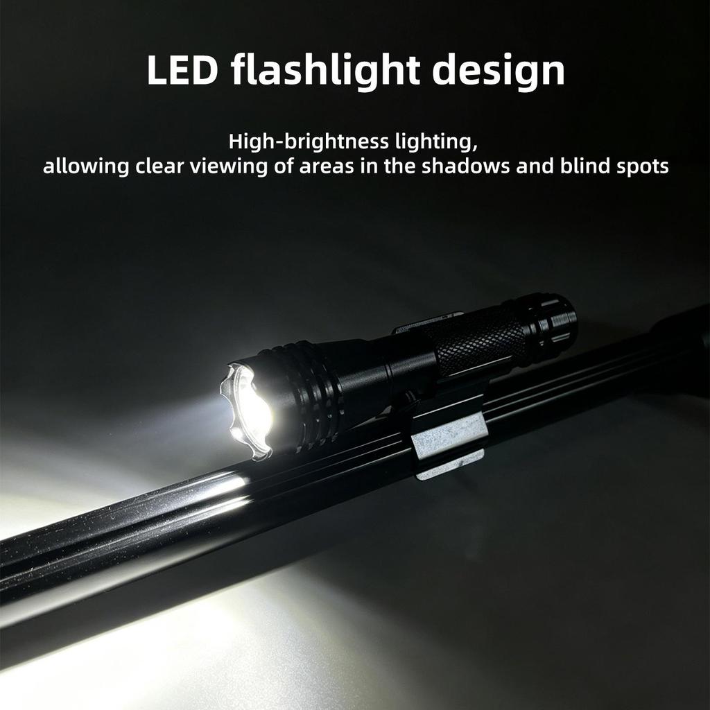 Telescopic Handheld Under-Vehicle Inspection Mirror with Convex and Flat Options for Car Roof and Container Checks