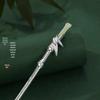 Jiu Wen Bao Stříbrná 925 Zelený Bambusový Vlasový Špendlík