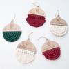6pcs DIY Woven Rope Christmas Tree Ornaments Unfinished Wood Slices Decorations