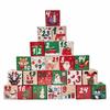 24pcs Mini Advent Calendar Boxes Vintage Xmas Numbered Decorative Boxes  Festival Decor