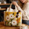 3D Digital Printing Handbag With Personalized Floral Design Cotton Bag