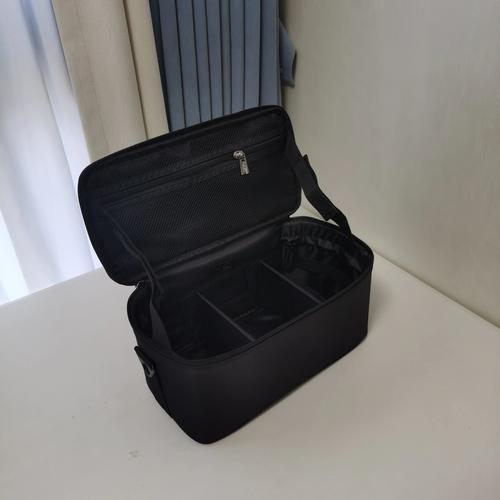 Square Solid Color Makeup Organizer Bag for Cosmetics and Accessories with Luggage Sleeve