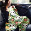1pc Cartoon Cat Printing Lightweight Flannel Blanket, Comfortable and Warm Blanket, for Camping Sofa Bed and Couch Office, Gift