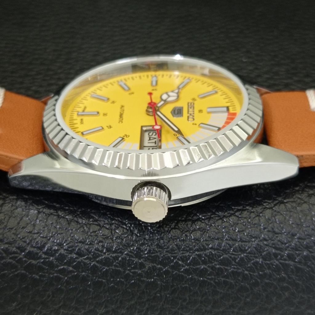 REFURBISHED SEIKO 5 AUTOMATIC 6309A VINTAGE JAPAN MENS YELLOW WATCH A440829-4 Sk-a440829
