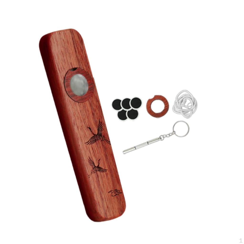 Kazoo Flute Crafted From Wood with Accessories for Outdoor Celebrations