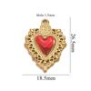 1 Piece 304 Stainless Steel Pendant Charm Red Heart Enamel 18K Gold Plated For DIY Necklace Bracelet Jewelry Making Findings