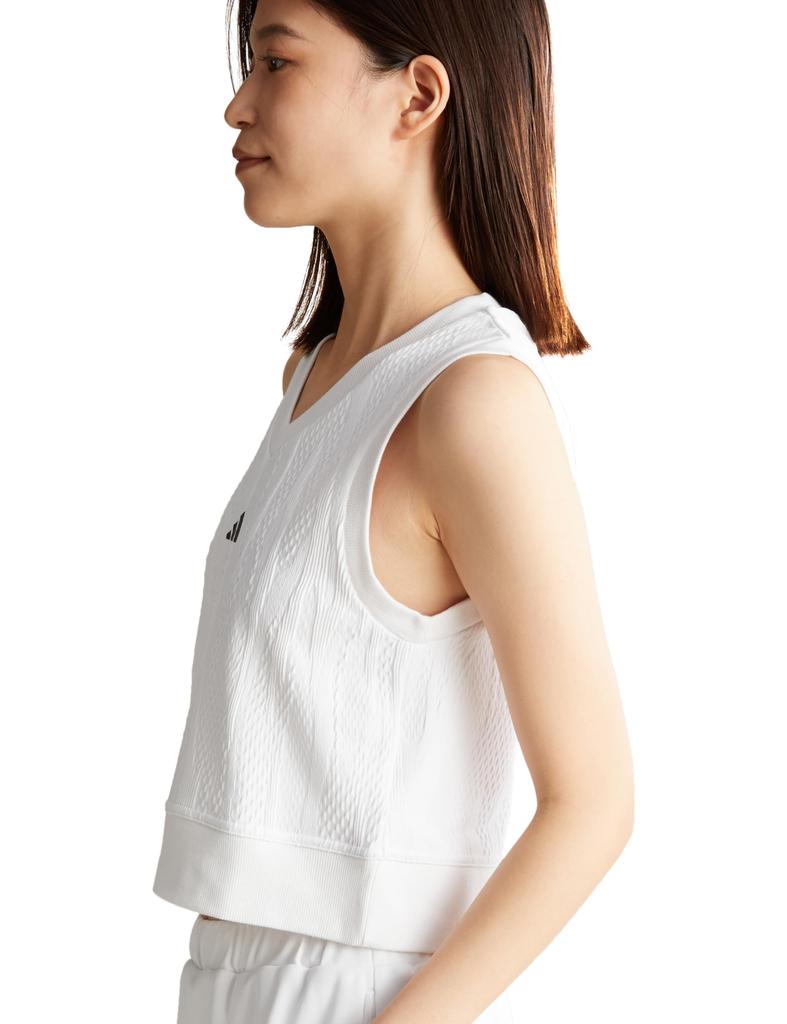 Adidas Professional Tennis CROP Fitness and Training White Size L Women's Top, Shirt, (IT4688),