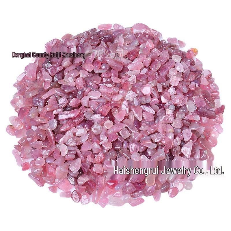 Rose Quartz and Kunzite Gravel for Demagnetizing 9-12mm, 100g