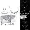 Geometric Metal Jewelry Set With Rhinestones For Women Night Out Events