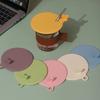2PCS Stylish Silicone Dustproof Cup Lid Heat-Resistant Round Tea Cup Lid Flexible Decorative Drinking Glass Cover Fruit Juice